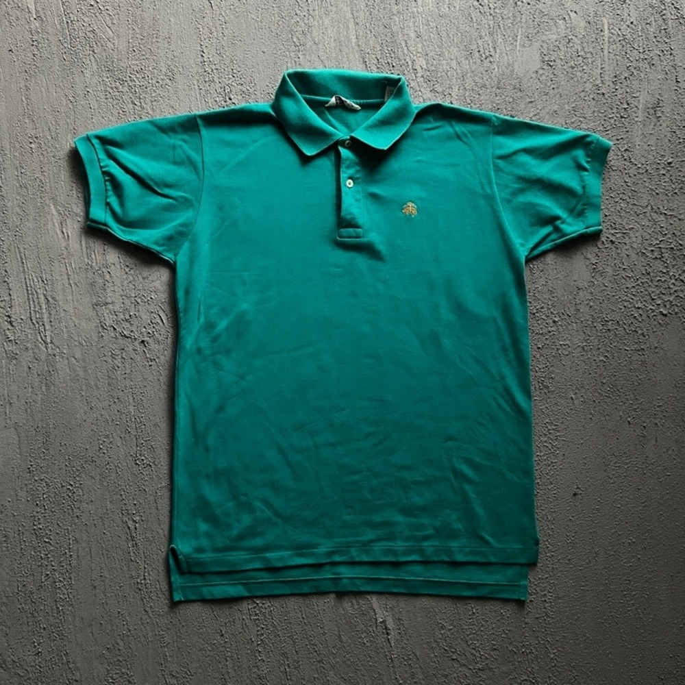 Vintage Brooks Brothers Polo Shirt Large‎ Green 1970s Golden Fleece USA